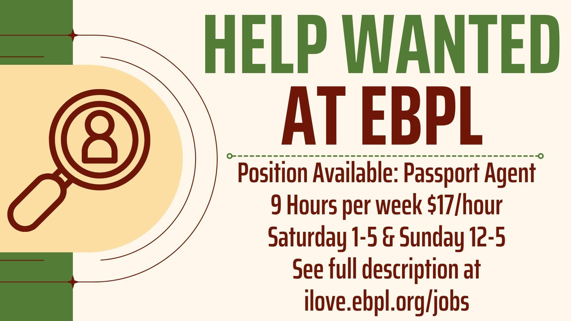 Help Wanted at EBPL